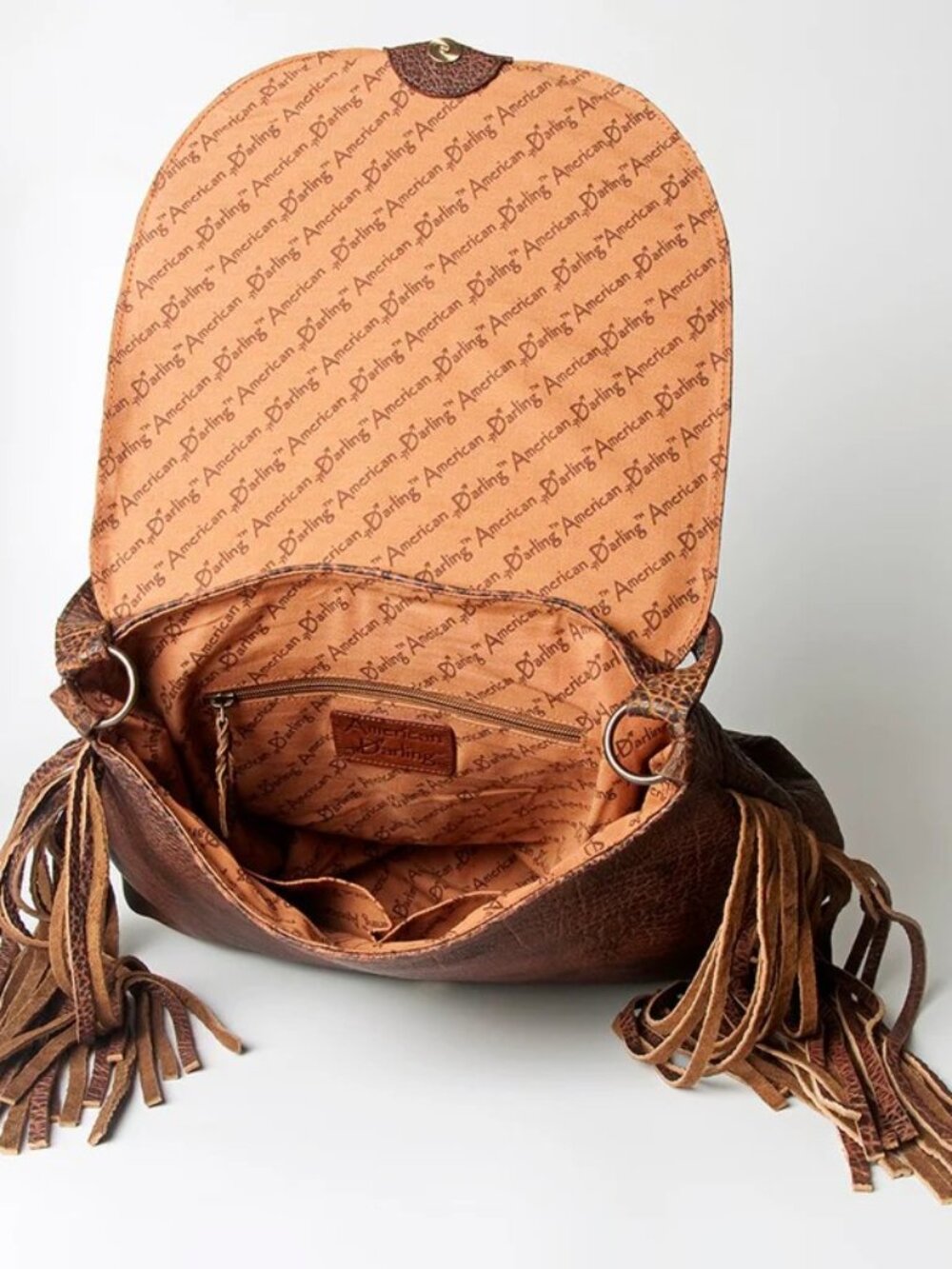 American Darling Western Luxe Fringe Saddle Bag - Picture 3 of 6